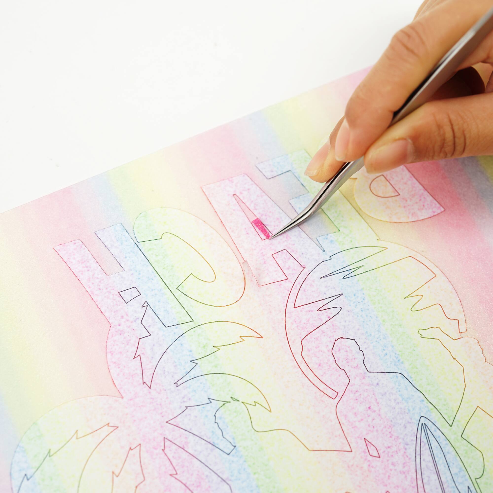 12 Pack: Glitter Rainbow Stripes Heat Transfer Vinyl by Make Market®